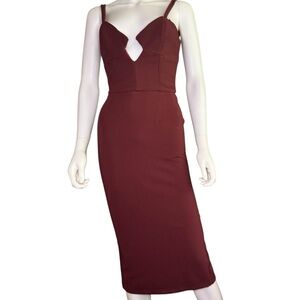 Free People Red Strapless Sheath Dress Sweetheart Neckline